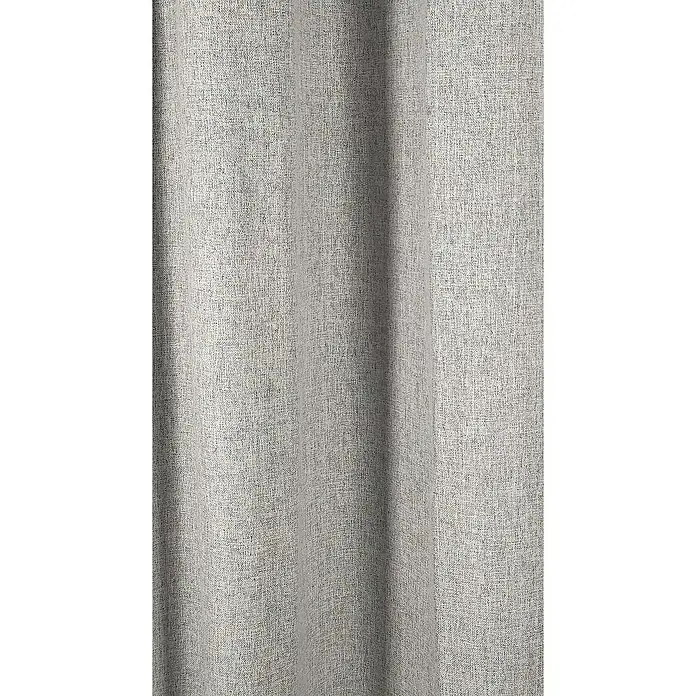 Cortina con ollaos Annie - An x Al: 140 x 260 cm, 100% poliéster, Gris - Primer plano