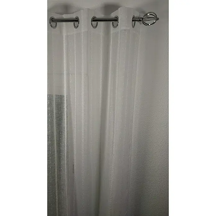 Visillo para ventana Daniele - An x Al: 140 x 260 cm, 100% poliéster, Blanco - Primer plano