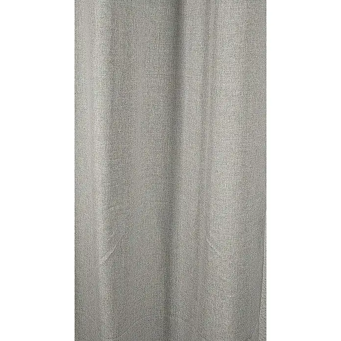 Cortina con ollaos Annie - An x Al: 140 x 260 cm, 100% poliéster, Plata - Primer plano