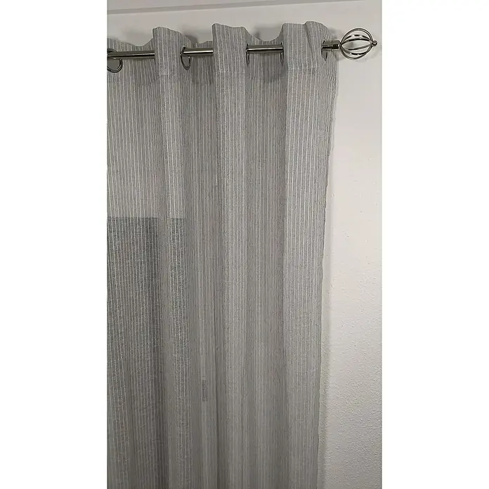 Visillo para ventana Chiara - An x Al: 140 x 260 cm, 100% poliéster, Gris - Primer plano