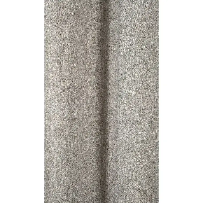 Cortina con ollaos Annie - An x Al: 140 x 260 cm, 100% poliéster, Marrón - Primer plano