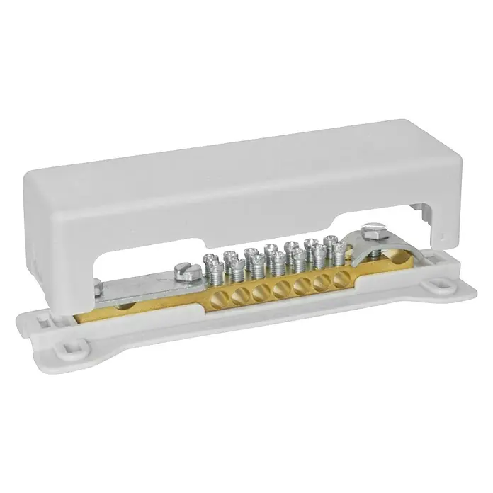 Pot-Ausgleichschiene mit Abdeckung - 2,5 - 16 mm² - Diagonale Ansicht