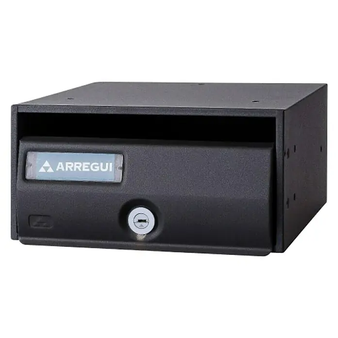Arregui Future Buzón de correo H3500-22 - Acero, L x An x Al: 25 x 34,5 x 12 cm, Negro - Vista angular