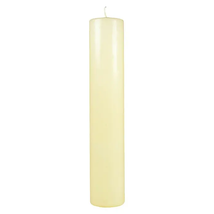 Ceras Roura Vela Taco - Marfil, Ø x Al: 8 x 30 cm - Vista frontal