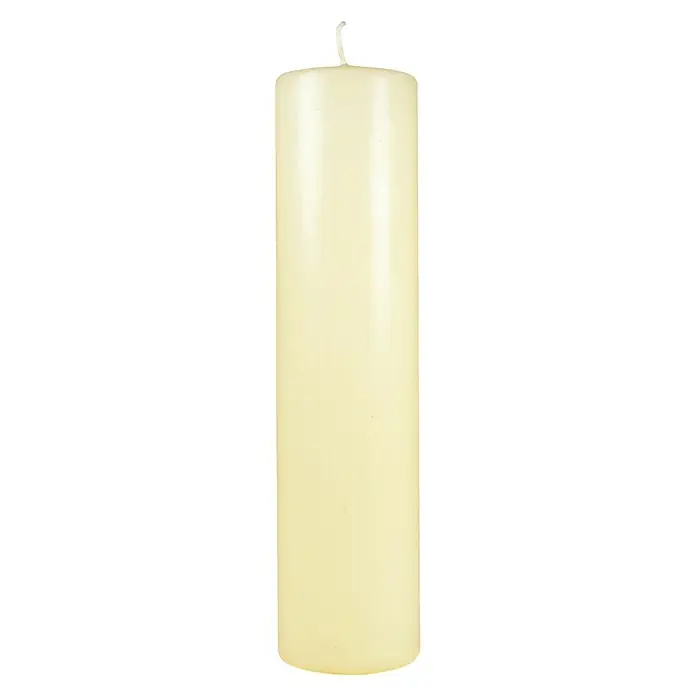 Ceras Roura Vela Taco - Marfil, Ø x Al: 6 x 25 cm - Vista frontal
