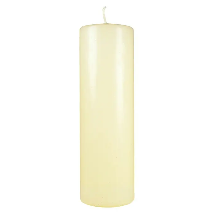 Ceras Roura Vela Taco - Marfil, Ø x Al: 6 x 20 cm - Vista frontal