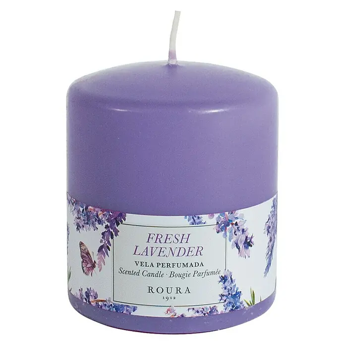 Ceras Roura Vela taco perfumada - Ø x Al: 7 x 8 cm, Lavanda - Vista frontal