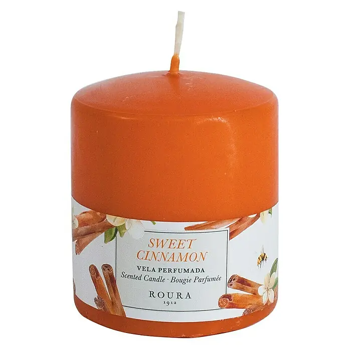 Ceras Roura Vela taco perfumada - Ø x Al: 7 x 8 cm, Canela - Vista frontal