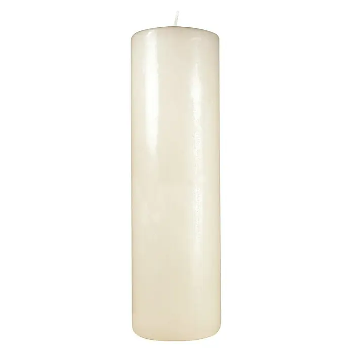 Ceras Roura Vela Taco - Marfil, Ø x Al: 8 x 25 cm - Vista frontal