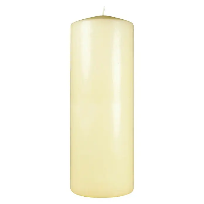 Ceras Roura Vela Taco - Marfil, Ø x Al: 10 x 25 cm - Vista frontal