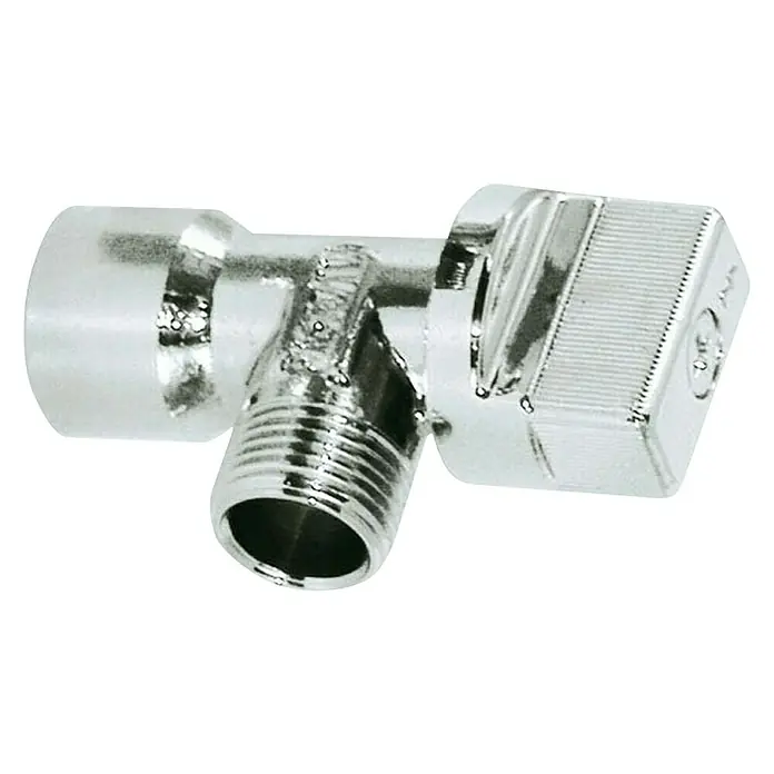 Standard Hidráulica Llave de escuadra corta América H-M - ½'' × ⅜'', Cromado - Vista angular