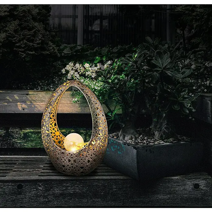 Globo Solarleuchte - 21,5 x 9,5 x 27,5 cm - Stimmungsaufnahme