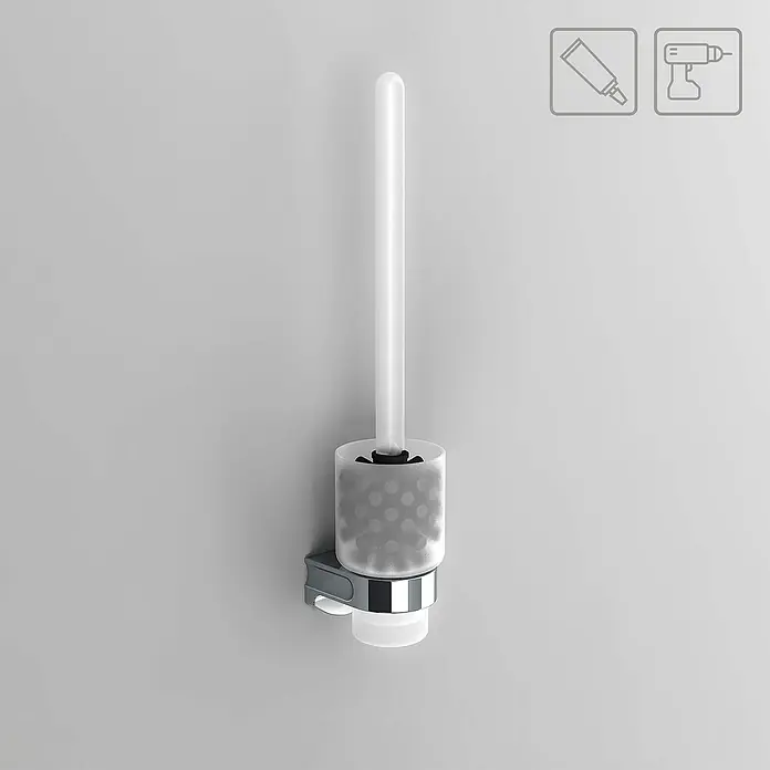 Creabath Decoart Escobillero - Zamak, Cromo - Foto ambiente