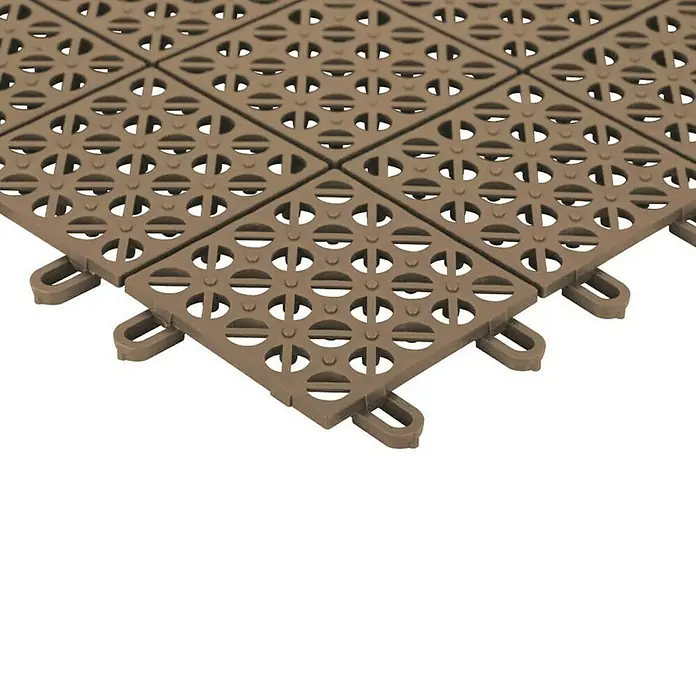 Klickfliese - Kunststoff, Braun, 55,5 x 55,5 cm, 9 Stk. - Detailaufnahme