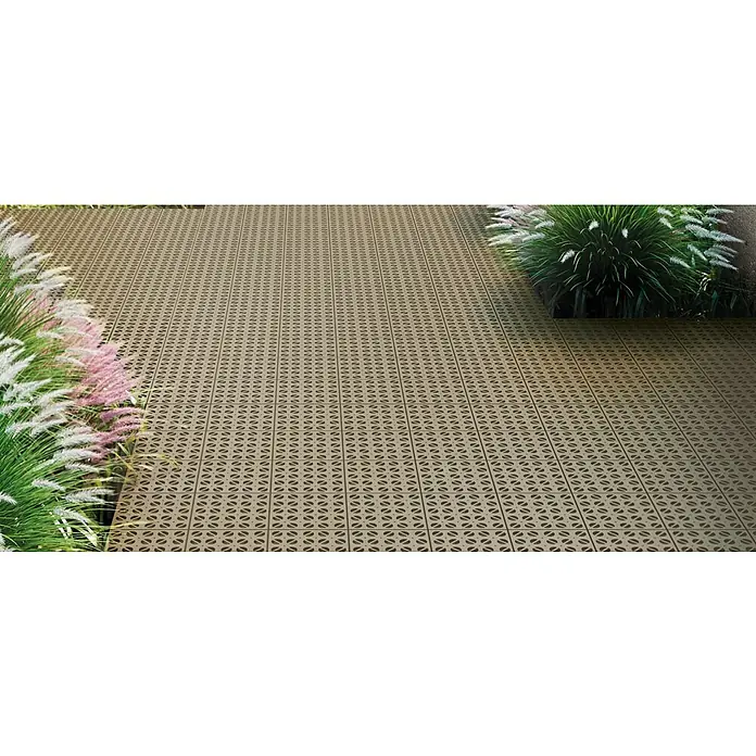 Klickfliese - Kunststoff, Braun, 55,5 x 55,5 cm, 9 Stk. - Stimmungsaufnahme