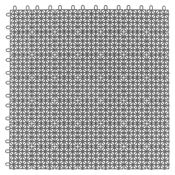 Klickfliese - Kunststoff, Grau, 55,5 x 55,5 cm, 9 Stk. - Vorderansicht