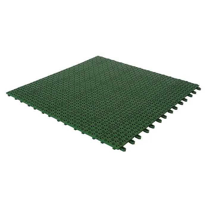 Klickfliese - Kunststoff, Grün, 55,5 x 55,5 cm, 9 Stk. - Diagonale Ansicht