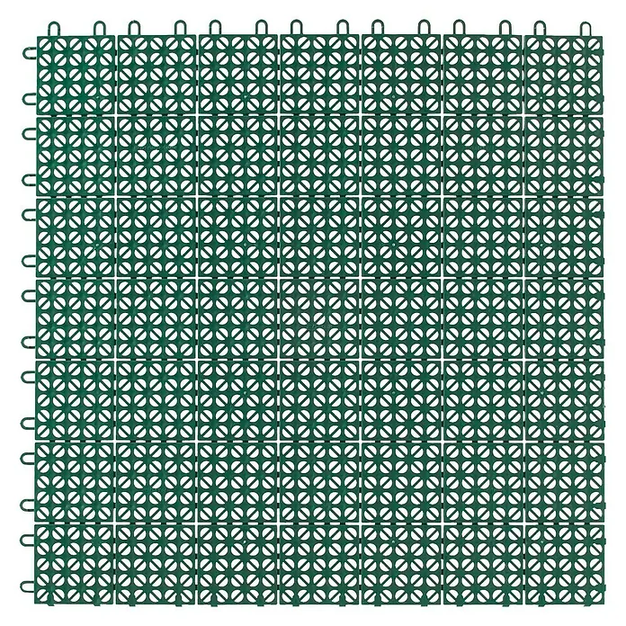 Klickfliese - Kunststoff, Grün, 55,5 x 55,5 cm, 9 Stk. - Vorderansicht
