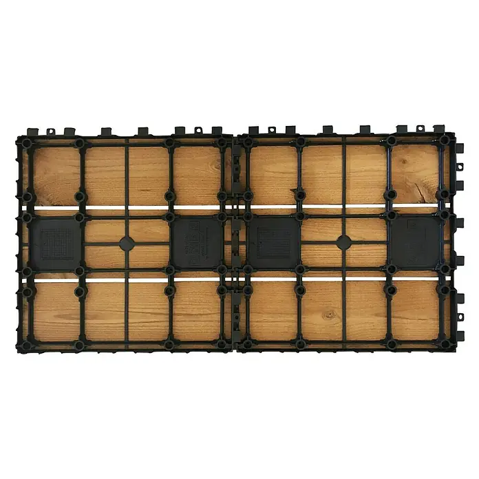 Klickfliese Smartdeck - Kiefer, Strukturiert, 60 x 30 x 2,5 cm, 1 Stk. - Ansicht von unten