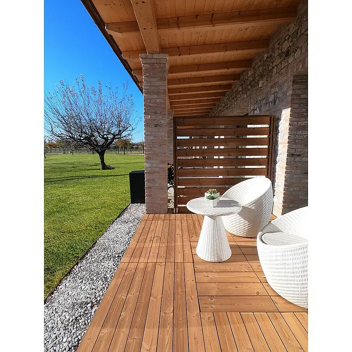 Klickfliese Smartdeck - Kiefer, Strukturiert, 60 x 30 x 2,5 cm, 1 Stk. - Stimmungsaufnahme