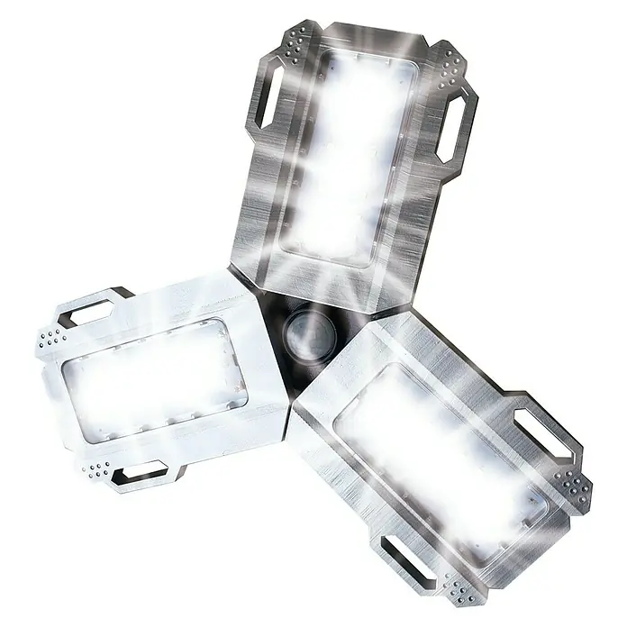 Starlyf LED-Panel Triple Bright - 12 W, L x B x H: 12 x 12,5 x 13,5 cm, Silber, Klar, Tageslichtweiß - Vorderansicht