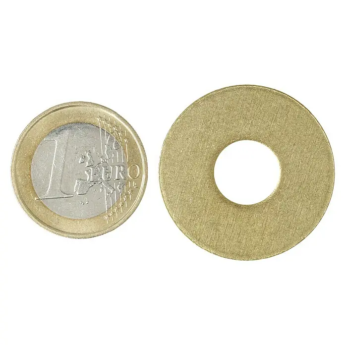 Stabilit Arandela redonda - Diámetro interior: 10,5 mm, Diámetro exterior: 30 mm, Latón, Brillante, 6 uds., DIN 9021 - Vista superior