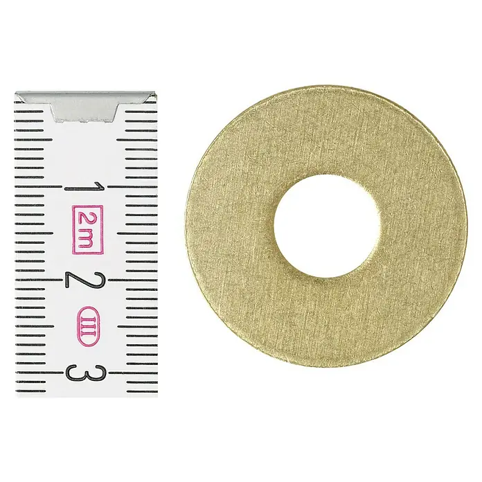 Stabilit Arandela redonda - Diámetro interior: 10,5 mm, Diámetro exterior: 30 mm, Latón, Brillante, 6 uds., DIN 9021 - Vista superior