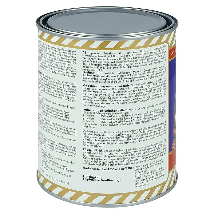 Epifanes Barniz transparente - 1 l - Vista trasera