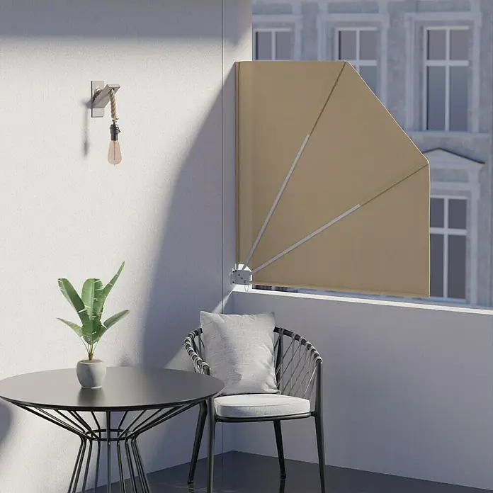 Sunfun Balkonfächer - Beige, 1,4 x 1,4 m - Stimmungsaufnahme