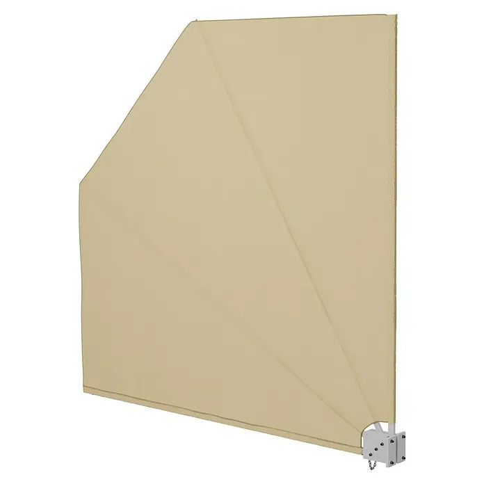 Sunfun Balkonfächer - Beige, 1,4 x 1,4 m - Diagonale Ansicht