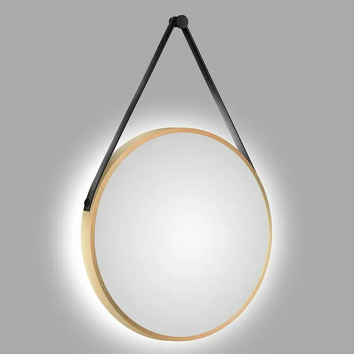 DSK LED-Lichtspiegel Silver Barbier - Durchmesser: 50 cm, Gold - Stimmungsaufnahme