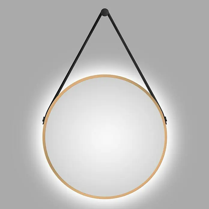 DSK LED-Lichtspiegel Silver Barbier - Durchmesser: 50 cm, Gold - Stimmungsaufnahme