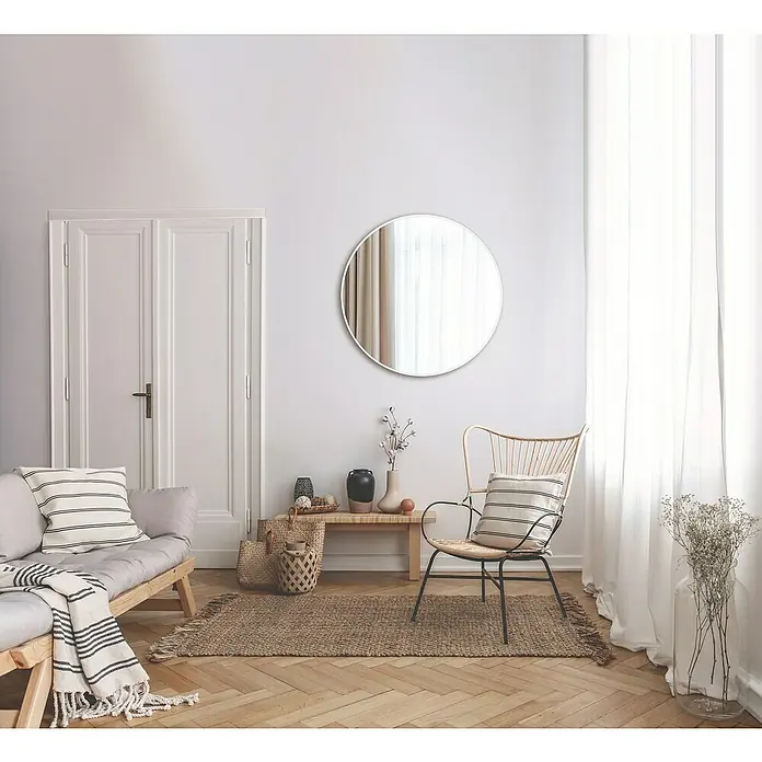 DSK Wandspiegel Silver Coiffeur - Durchmesser: 80 cm, Weiß - Stimmungsaufnahme