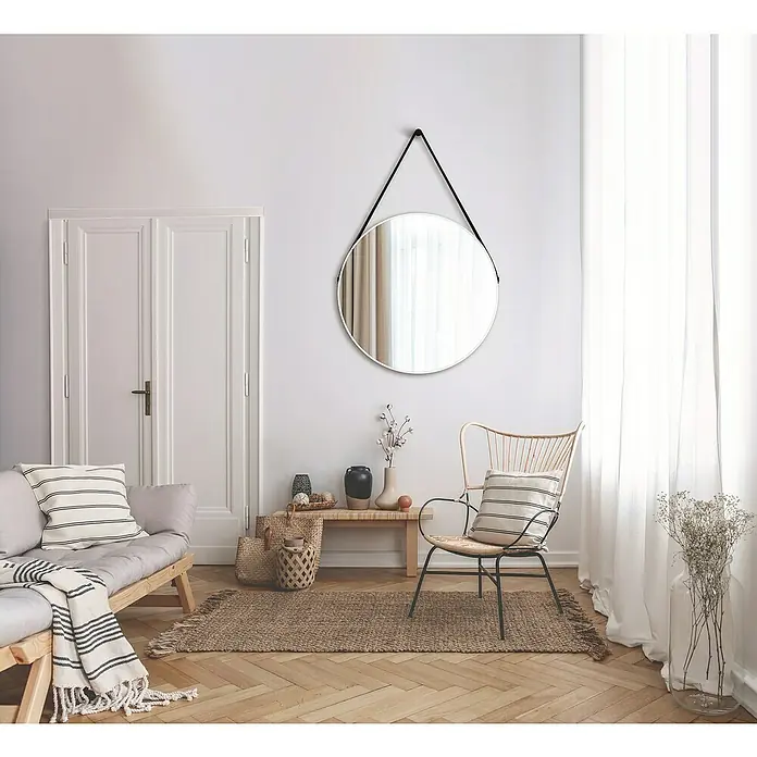DSK Wandspiegel Silver Coiffeur - Durchmesser: 80 cm, Weiß - Stimmungsaufnahme