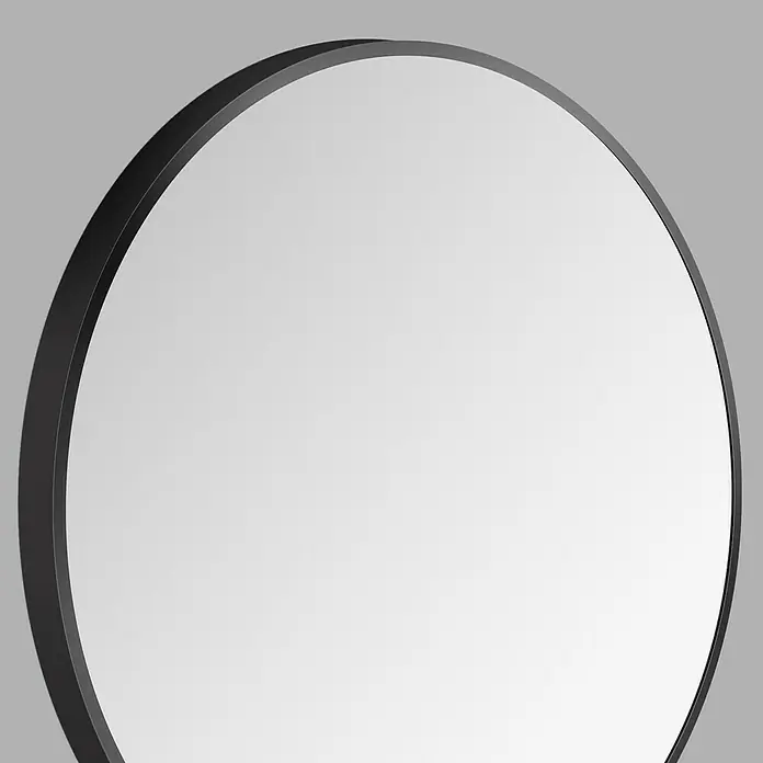 DSK Wandspiegel Silver Coiffeur - Durchmesser: 80 cm, Schwarz - Detailaufnahme