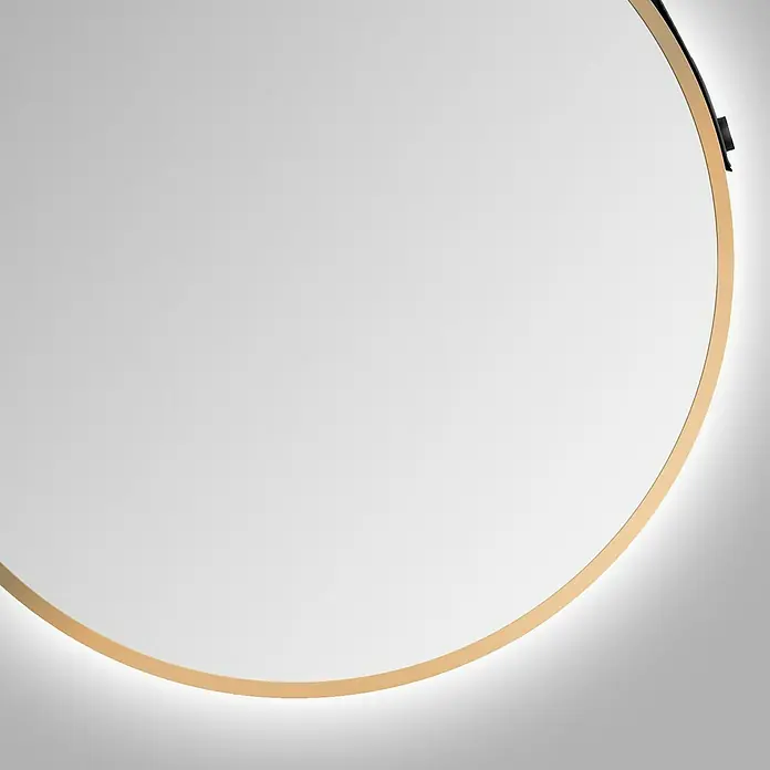DSK LED-Lichtspiegel Silver Barbier - Durchmesser: 50 cm, Gold - Detailaufnahme