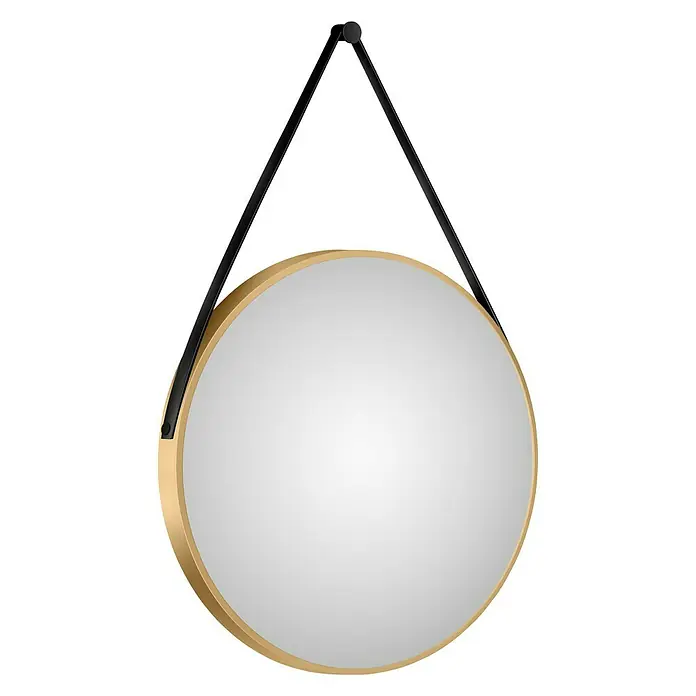 DSK Wandspiegel Silver Coiffeur - Durchmesser: 80 cm, Gold - Diagonale Ansicht