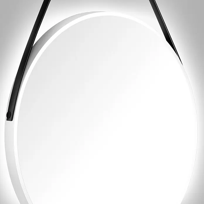 DSK LED-Lichtspiegel Silver Barbier - Durchmesser: 80 cm, Weiß - Detailaufnahme