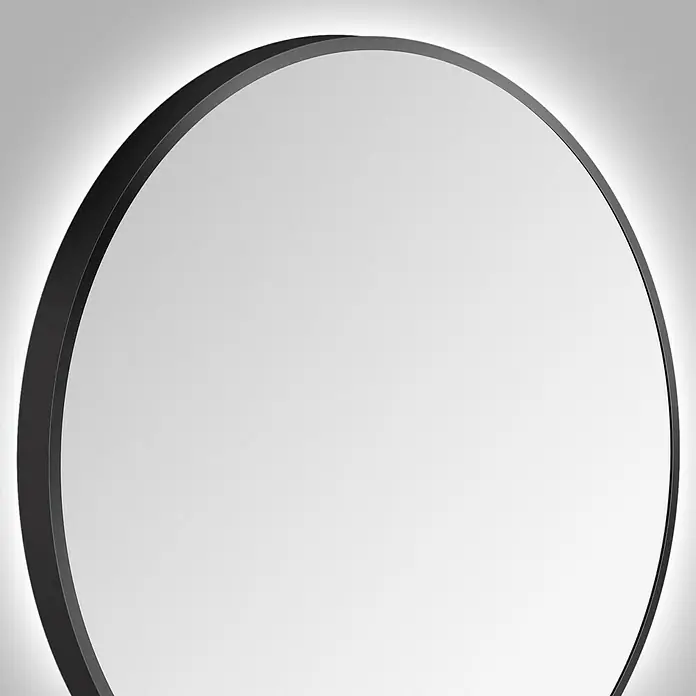 DSK LED-Lichtspiegel Silver Barbier - Durchmesser: 80 cm, Schwarz - Detailaufnahme