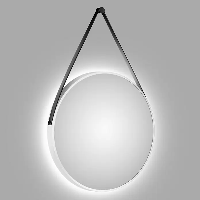 DSK LED-Lichtspiegel Silver Barbier - Durchmesser: 80 cm, Weiß - Stimmungsaufnahme