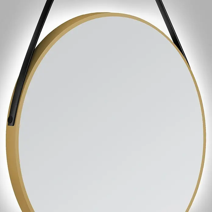 DSK LED-Lichtspiegel Silver Barbier - Durchmesser: 80 cm, Gold - Detailaufnahme