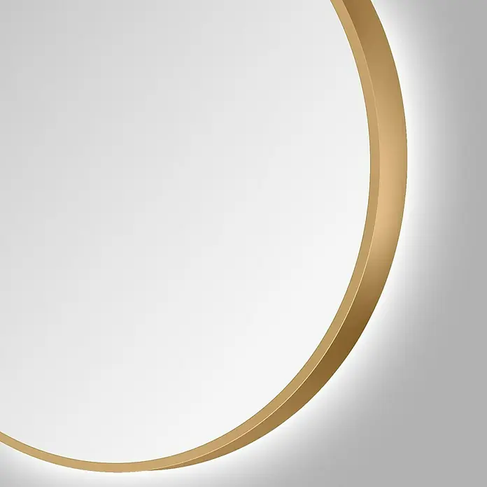 DSK LED-Lichtspiegel Silver Barbier - Durchmesser: 80 cm, Gold - Detailaufnahme