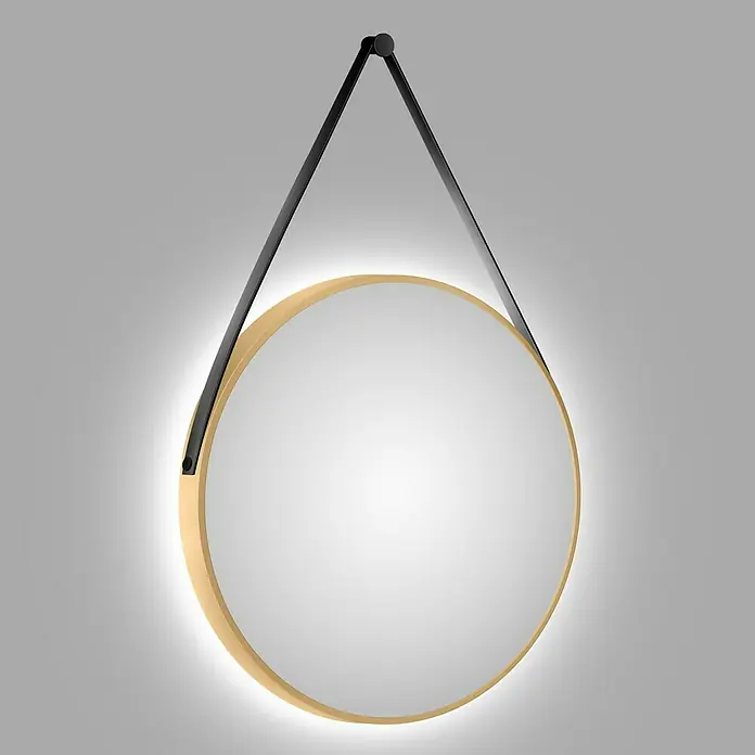 DSK LED-Lichtspiegel Silver Barbier - Durchmesser: 80 cm, Gold - Stimmungsaufnahme