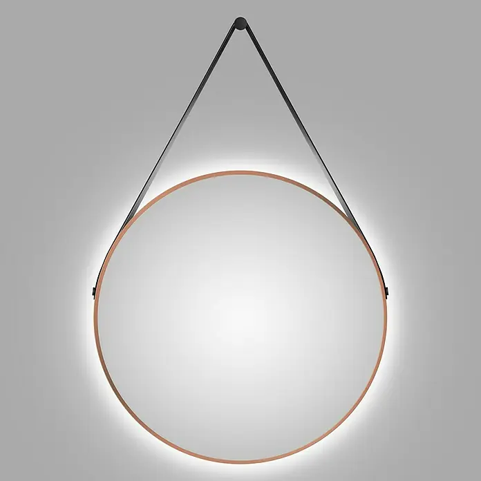 DSK LED-Lichtspiegel Silver Barbier - Durchmesser: 80 cm, Kupfer - Stimmungsaufnahme