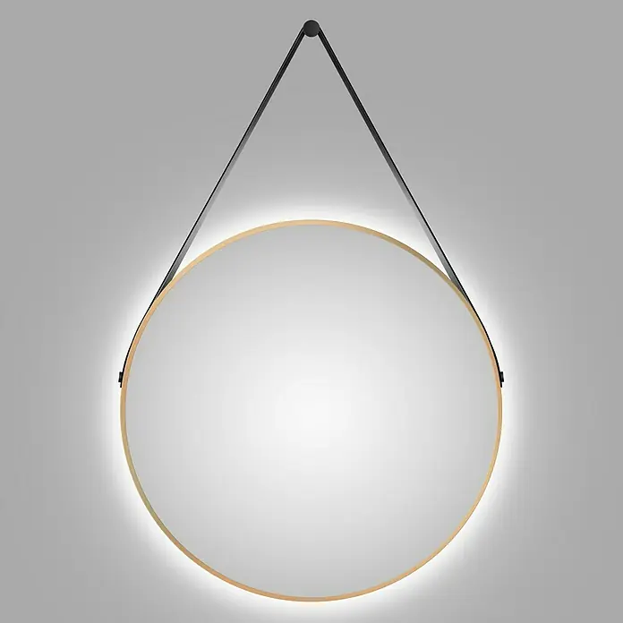 DSK LED-Lichtspiegel Silver Barbier - Durchmesser: 80 cm, Gold - Stimmungsaufnahme