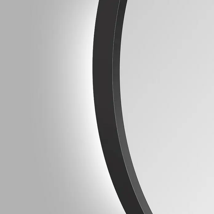 DSK LED-Lichtspiegel Silver Barbier - Durchmesser: 80 cm, Schwarz - Detailaufnahme