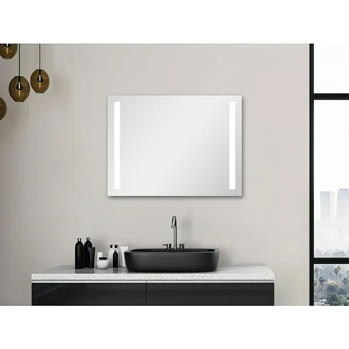 DSK LED-Lichtspiegel Silver Dream - 80 x 60 cm, Kippschalter - Stimmungsaufnahme