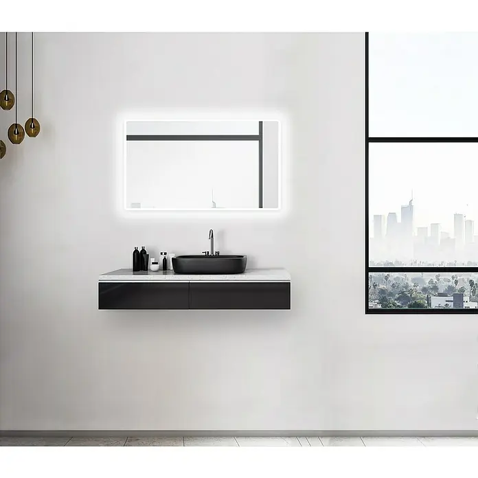 DSK LED-Lichtspiegel Silver Luna - 120 x 70 cm, Kippschalter - Stimmungsaufnahme