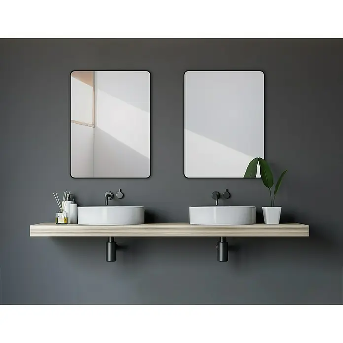 DSK Wandspiegel Black Magico - B x H: 80 x 60 cm, Schwarz - Stimmungsaufnahme