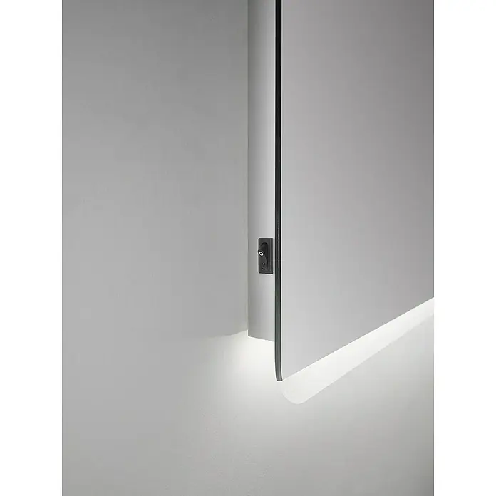 DSK LED-Lichtspiegel Silver Chic - 120 x 70 cm, Kippschalter - Detailaufnahme